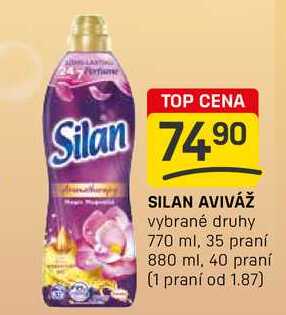 SILAN AVIVÁŽ vybrané druhy 770 ml, 35 praní 880 ml, 40 praní 