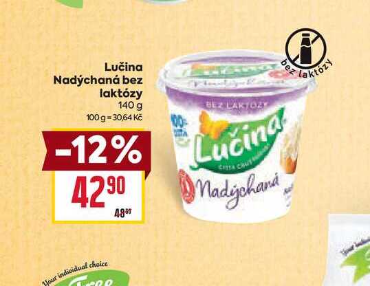 Lučina Nadýchaná bez laktózy 100 g