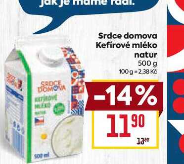 Srdce domova Kefírové mléko natur 500 g 