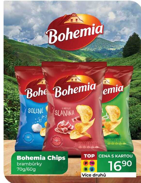 Bohemia Chips brambůrky 70g/60g  