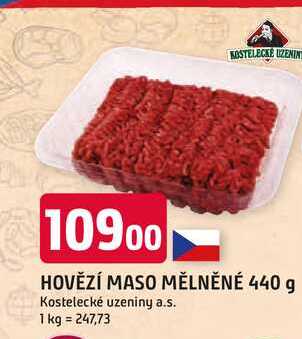 HOVĚZÍ MASO MĚLNĚNÉ 440 g