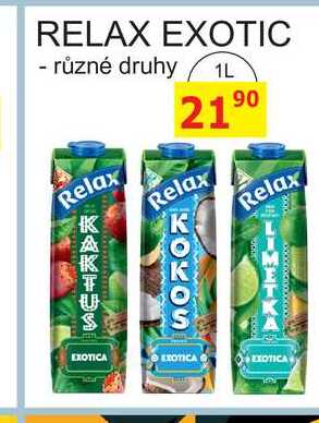 Relax Exotica Ovocný nápoj 1l, vybrané druhy