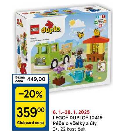 LEGO® DUPLO® 10419 Péče o včelky a úly 2+, 22 kostiček 