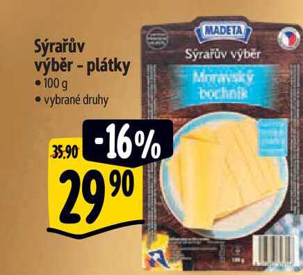 Sýrařův výběr - plátky  100 g 