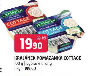 Krajánek pomazánka cottage 100 g vybrané druhy