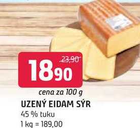 Sýr Eidam uzený 45% 100g