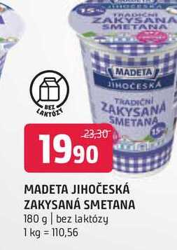 Madeta Jihočeská zakysaná smetana 180g