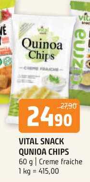 Vital snack qunioa chips 60 g Creme fraiche 