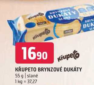 Křupeto brynzové dukáty 55 g slané 