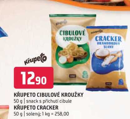 Křupeto Cibulové kroužky cracker 50g