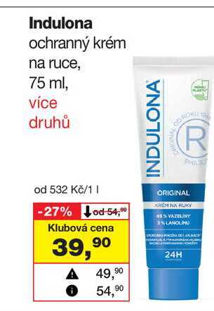 Indulona ochranný krém na ruce, 75 ml