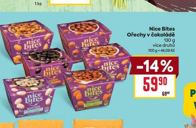 Nice Bites Ořechy v čokoládě 130 g 