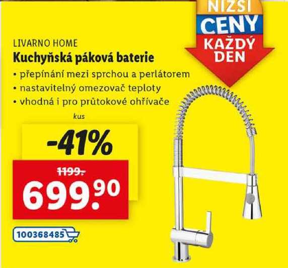 Kuchyňská páková baterie