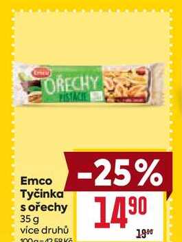 Emco Tyčinka s ořechy 35 g 