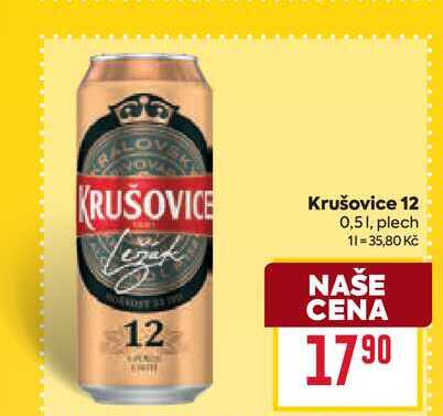 Krušovice 12 0,51, plech