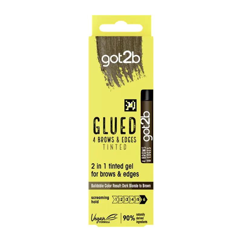 Got2b Gel na obočí a baby vlásky 2v1 Glued 4 Brows Hnědý, 16 ml