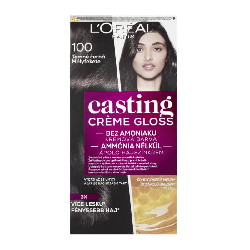 L'Oréal Barva na vlasy Casting Creme Gloss 100 Temně černá, 1 ks