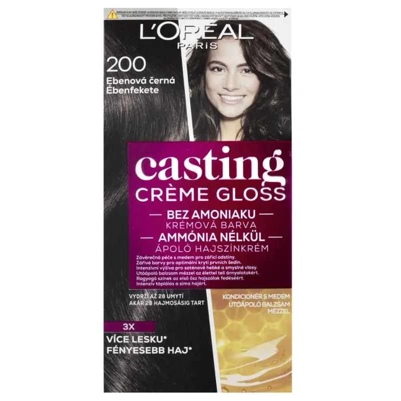 L'Oréal Barva na vlasy Casting Creme Gloss 200 ebenová černá, 1 ks