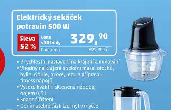 Elektrický sekáček potravin 500 W 