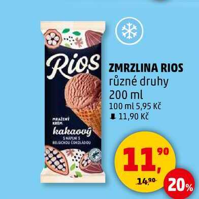 ZMRZLINA RIOS různé druhy, 200 ml 