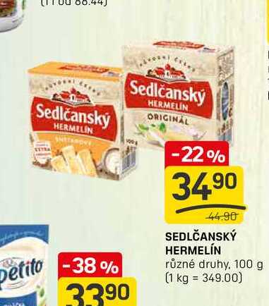 SEDLČANSKÝ HERMELÍN různé druhy, 100 g