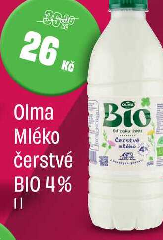 Olma Mléko čerstvé BIO 4% 1l