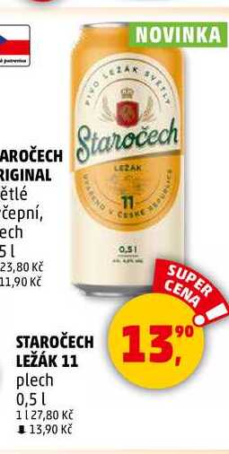 STAROČECH LEŽÁK 11 plech, 0,5 l