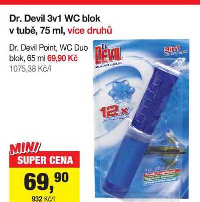 Dr. Devil Point, WC Duo blok, 65 ml 