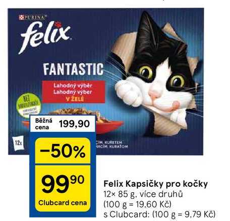 Felix Kapsičky pro kočky, 12× 85 g, více druhů 