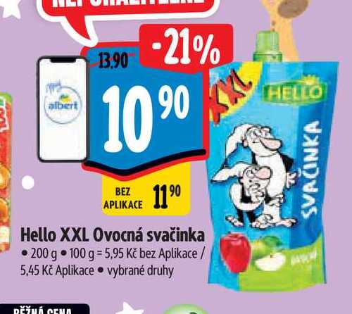   Hello XXL Ovocná svačinka 200 g  