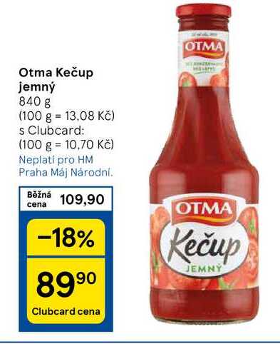 Otma Kečup jemný, 840 g