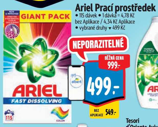 Ariel Prací prostředek, 115 dávek