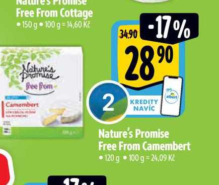   Nature's Promise Free From Camembert 120 g 