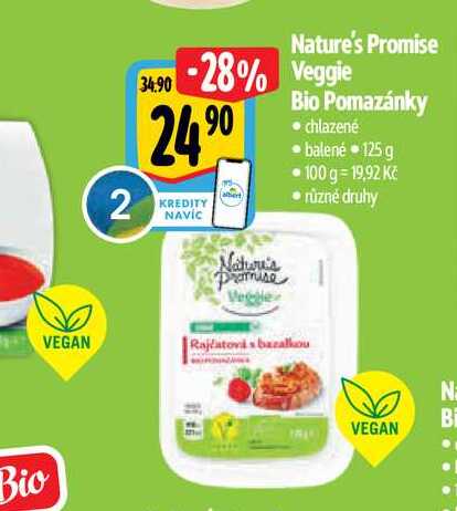  Nature's Promise Veggle Bio Pomazánky  125 g