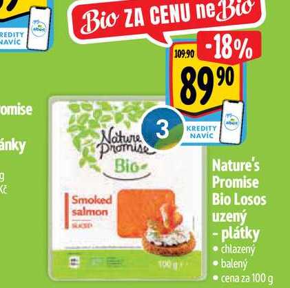  Nature's Promise Bio Losos uzený - plátky  100 g 