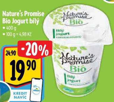 Nature's Promise Bio Jogurt bílý, 400 g 