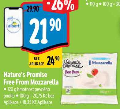 Nature's Promise Free From Mozzarella, 120 g