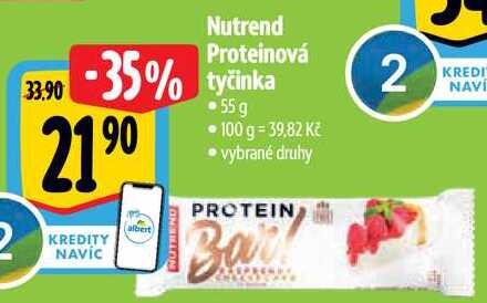 Nutrend Proteinová tyčinka, 55 g