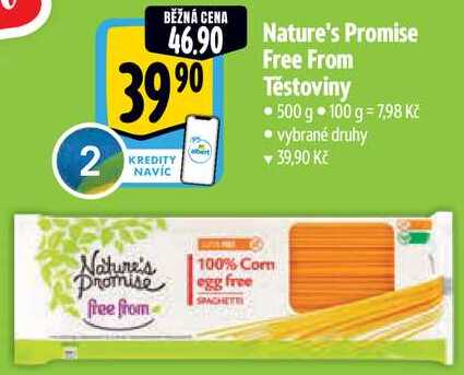 Nature's Promise Free From Těstoviny, 500 g