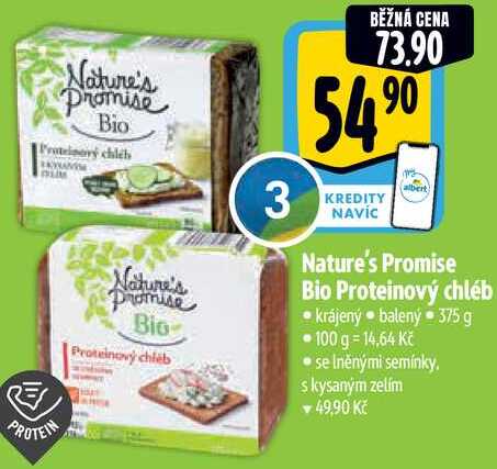 Nature's Promise Bio Proteinový chléb, 375 g