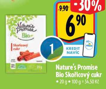 Nature's Promise Bio Skořicový cukr, 20 g