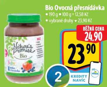 Bio Ovocná přesnídávka, 190 g 