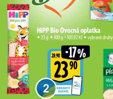 HiPP Bio Ovocná oplatka, 23 g