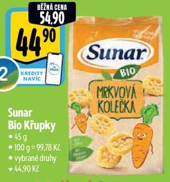 Sunar Bio Křupky, 45 g 