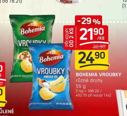 BOHEMIA VROUBKY různé druhy 55 g 