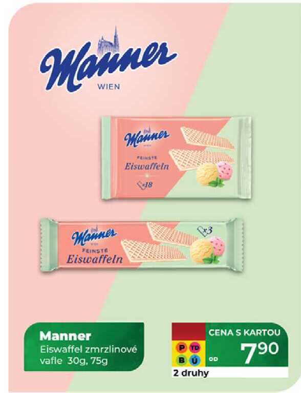 Manner Eiswaffel zmrzlinové vafle 30g, 75g 