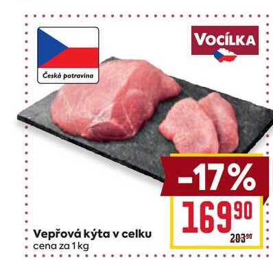 Vepřová kýta v celku cena za 1 kg