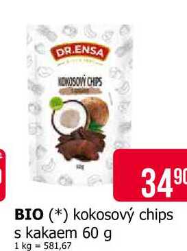 DR.ENSA BIO kokosový chips s kakaem 60 g