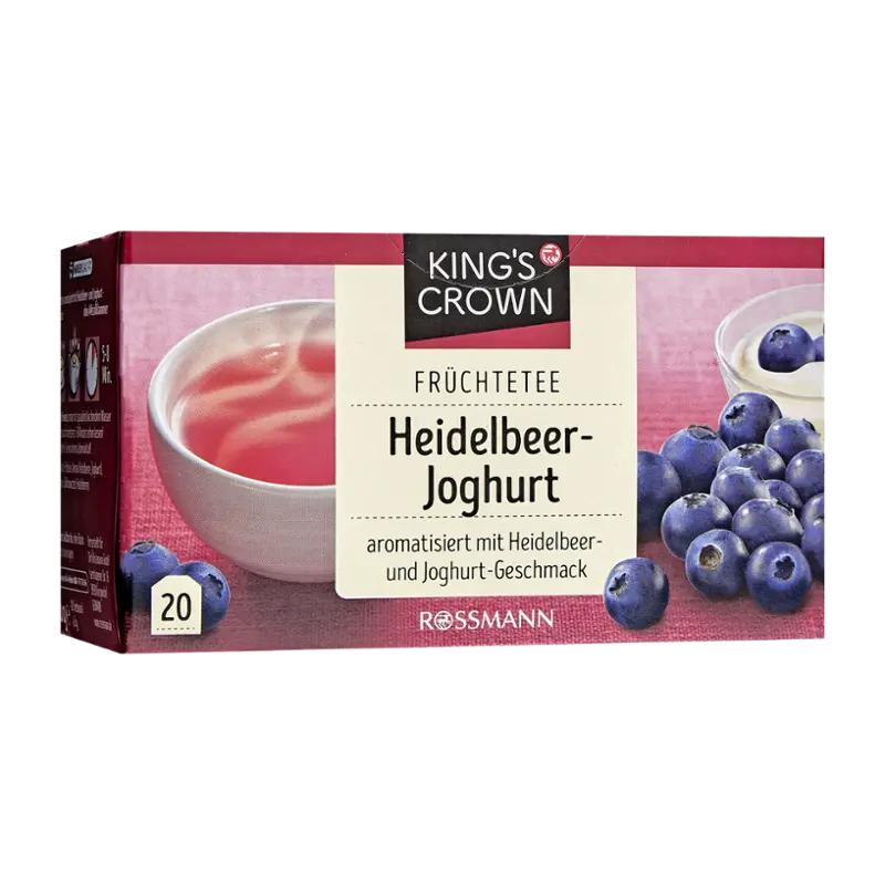 King's Crown Ovocný čaj borůvka a jogurt, 60 g