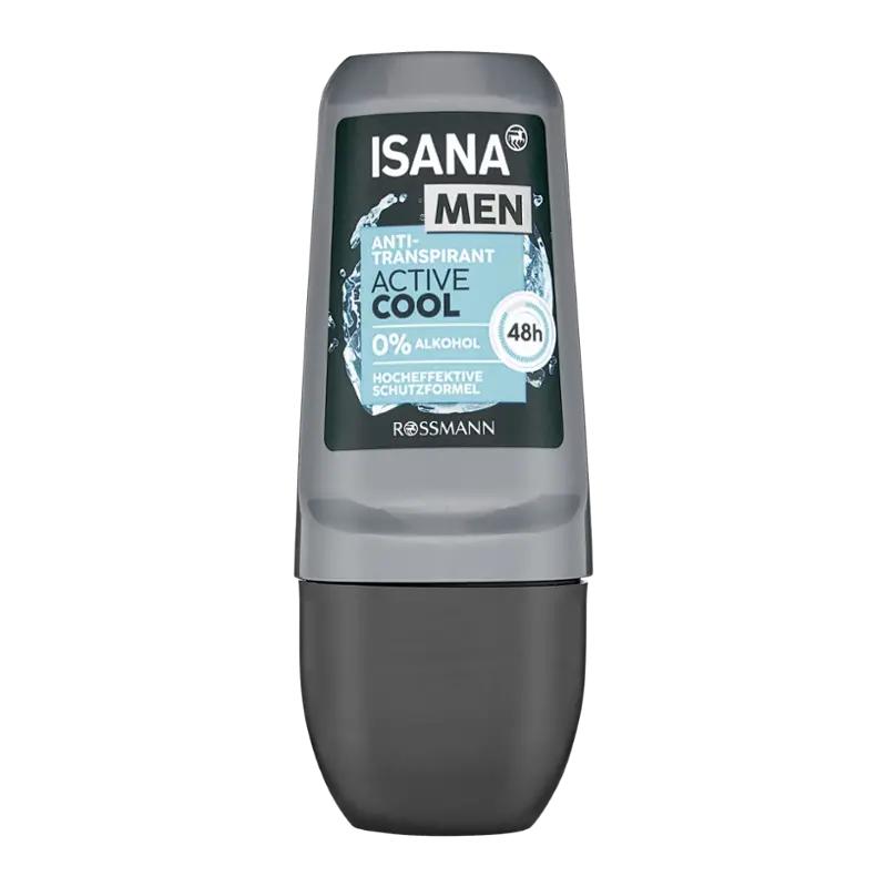 ISANA Men Antiperspirant roll-on pro muže Active Cool, 50 ml